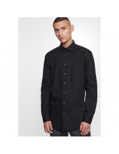 Chemise Seidensticker coupe droite noire sans repassage 50-70% off 