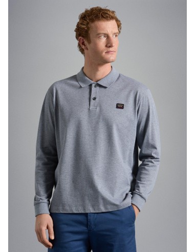 Polo manches longues Paul & Shark gris pas cher