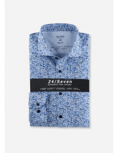 Chemise à motifs OLYMP bleue de France