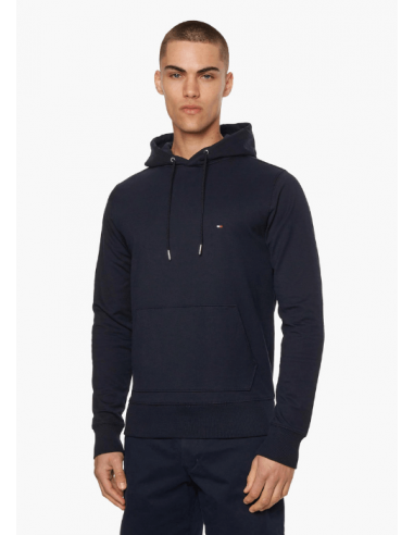 Sweat à capuche Tommy Hilfiger marine en coton bio stretch 2024