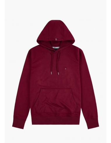 Sweat à capuche Tommy Hilfiger rouge en coton bio stretch à prix réduit toute l'année