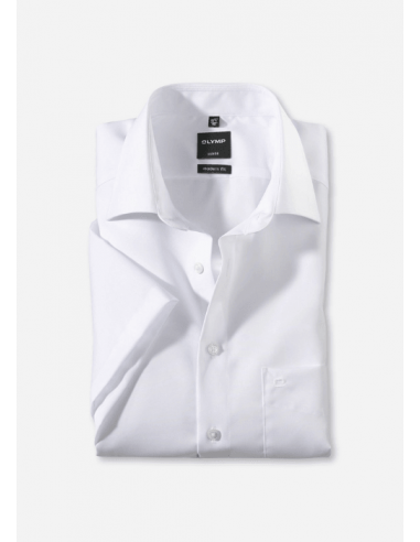 Chemise manches courtes OLYMP blanche outlet