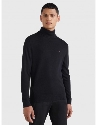 Pull col roulé Tommy Hilfiger noir en cachemire en ligne des produits 