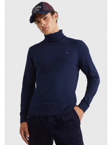 Pull col roulé Tommy Hilfiger marine en cachemire Venez découvrir notre 