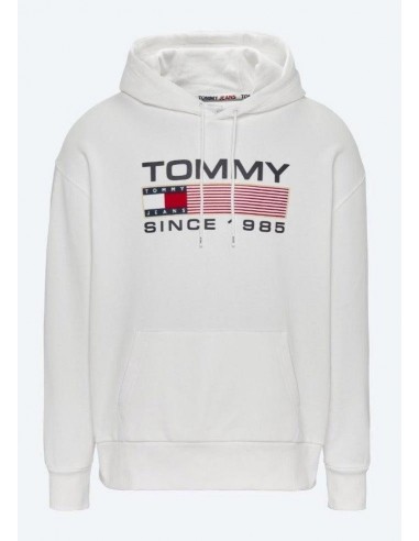 Sweat à capuche Tommy Jeans blanc acheter