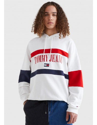 Sweat à capuche Tommy Jeans blanc prix