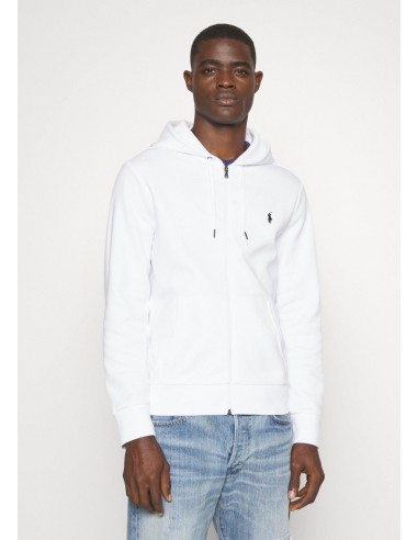 Sweat zippé Ralph Lauren blanc basket pas cher