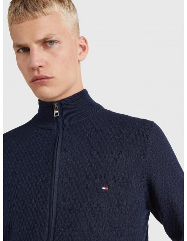 Gilet zippé col montant Tommy Hilfiger marine Fin de série