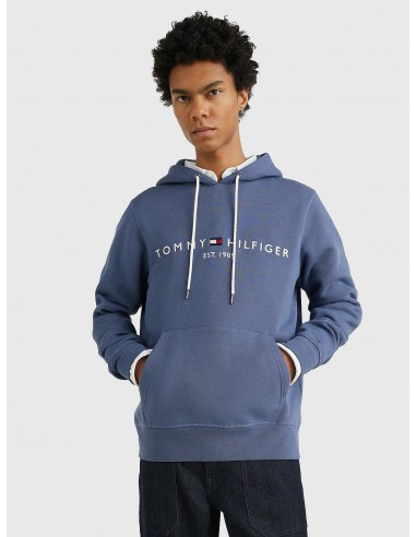 Sweat à capuche Tommy Hilfiger bleu en coton bio prix pour 