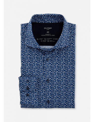 Chemise à motifs OLYMP marine store