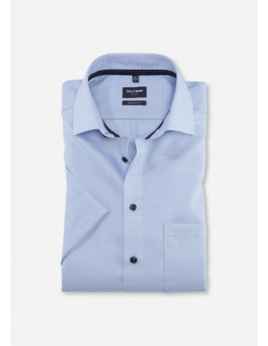 Chemise manches courtes OLYMP bleue les muscles