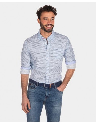 Chemise à motifs NZA bleue En savoir plus