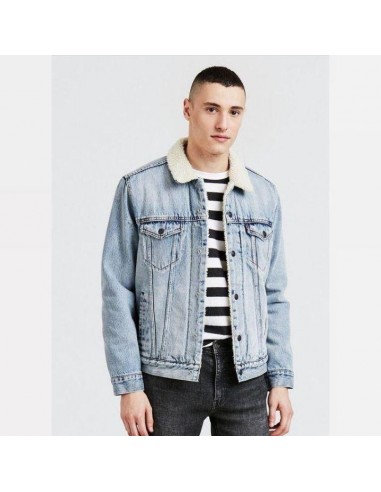 Veste fourrée Sherpa Levi's® bleu clair en jean Profitez des Offres !