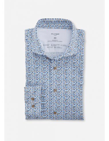 Chemise à motifs OLYMP bleue Comparez et commandez 