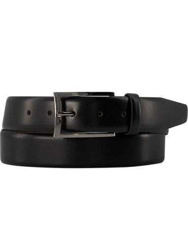 Ceinture boucle simple Lindenmann noire en cuir de l' environnement