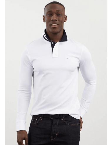 Polo manches longues Eden Park blanc pas cher chine