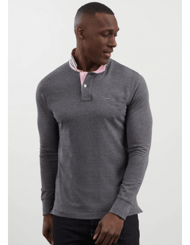 Polo manches longues Eden Park gris en stock