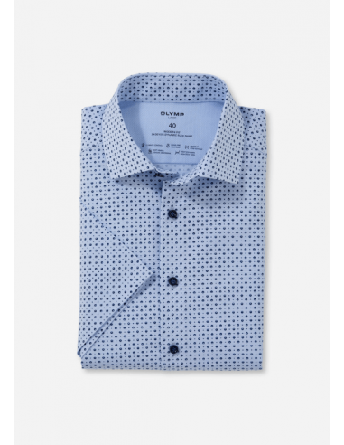 Chemise manches courtes à motifs OLYMP bleue 2 - 3 jours ouvrés.