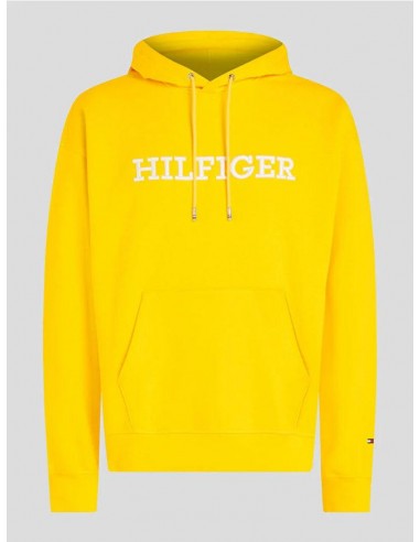 Sweat à capuche Tommy Hilfiger jaune en coton bio En savoir plus