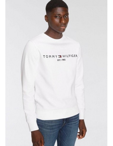 Sweat logo Tommy Hilfiger blanc en coton bio les ligaments