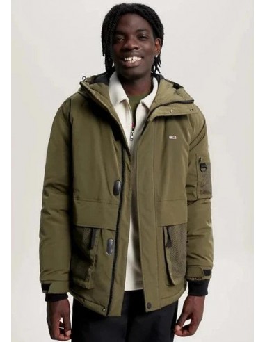 Manteau à capuche Tommy Jeans kaki suggérées chez