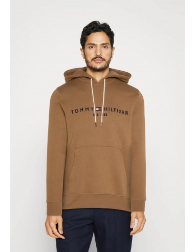 Sweat à capuche Tommy Hilfiger marron en coton bio de la marque