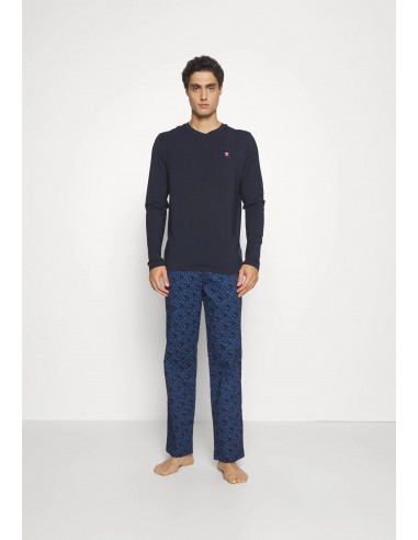 Pyjama Tommy Hilfiger marine en coton bio JUSQU'A -70%! 