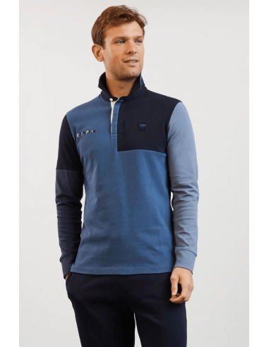 Polo colorblock Eden Park bleu foncé Venez acheter