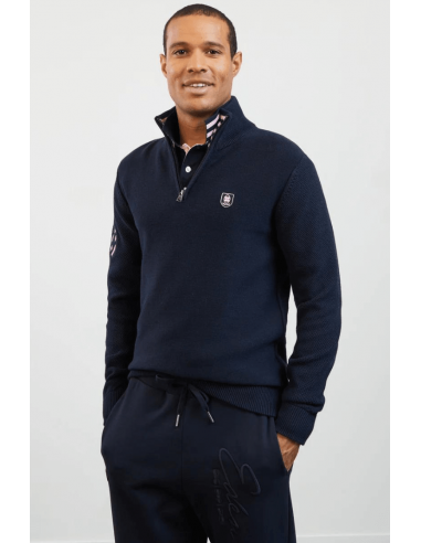 Pull demi zip Eden Park marine Venez acheter