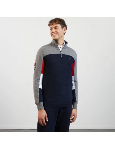 Pull demi-zip FFR Eden Park marine Par le système avancé 