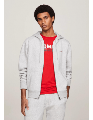 Sweat zippé à capuche Tommy Jeans gris le des métaux précieux