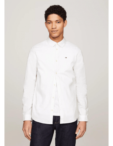 Chemise Tommy Jeans blanche pas cher 