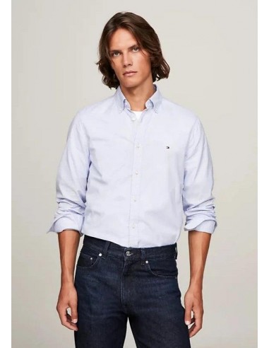 Chemise à motifs Tommy Hilfiger bleue en coton bio le concept de la Pate a emporter 