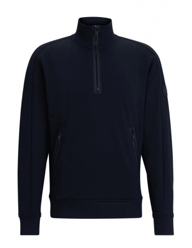 Sweat demi zip BOSS marine l'achat 