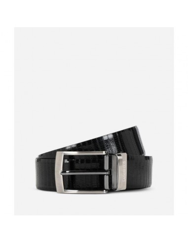 Ceinture Karl Lagerfeld noire cuir verni de l' environnement