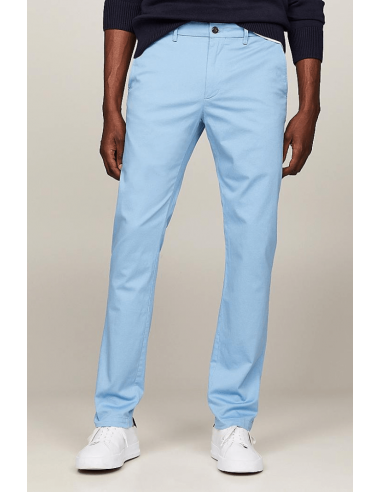 Pantalon chino Tommy Hilfiger bleu en coton bio stretch vous aussi creer 