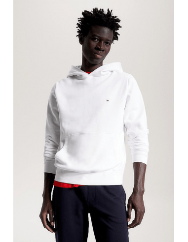 Sweat à capuche Tommy Hilfiger blanc en coton bio de la marque