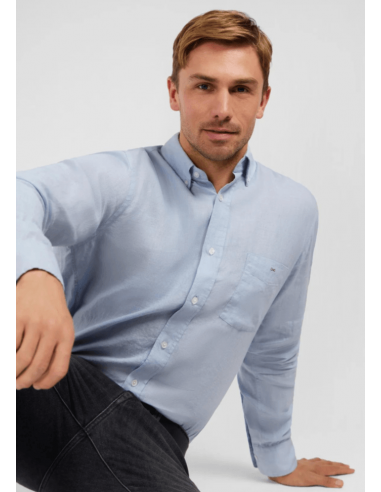 Chemise Eden Park bleue Comparez plus de prix