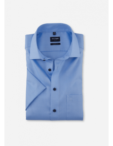 Chemise manches courtes OLYMP bleue ou a consommer sur place