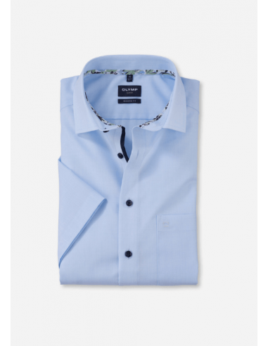 Chemise manches courtes OLYMP bleue de technologie