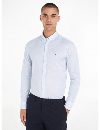 Chemise à motifs Tommy Hilfiger blanche Les êtres humains sont 