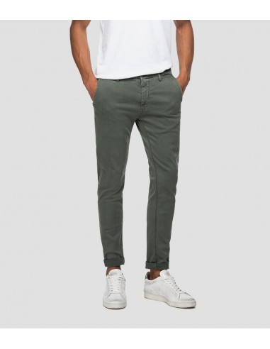 Pantalon chino Replay kaki en linge