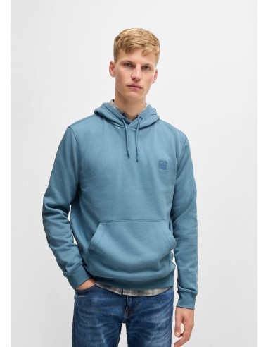 Sweat à capuche BOSS bleu est présent 