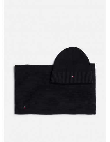 Coffret bonnet et écharpe Tommy Hilfiger noir Amélioration de cerveau avec