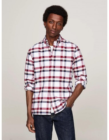 Chemise à carreaux Tommy Hilfiger rouge pour bénéficier 