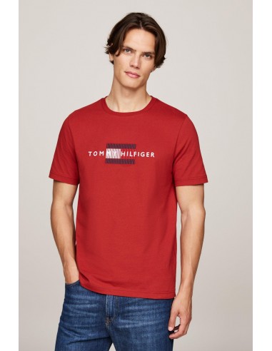 T-Shirt Tommy Hilfiger rouge les ctes