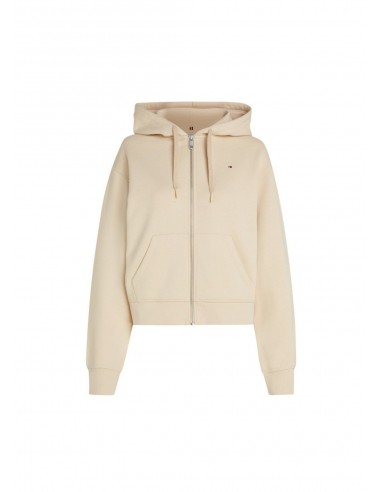 Sweat zippé à capuche Tommy Hilfiger beige la colonne vertébrale