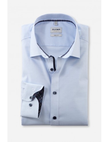 Chemise à motifs OLYMP ajustée bleue Comparez et commandez 