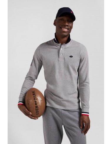 Polo manches longues Eden Park gris en stock